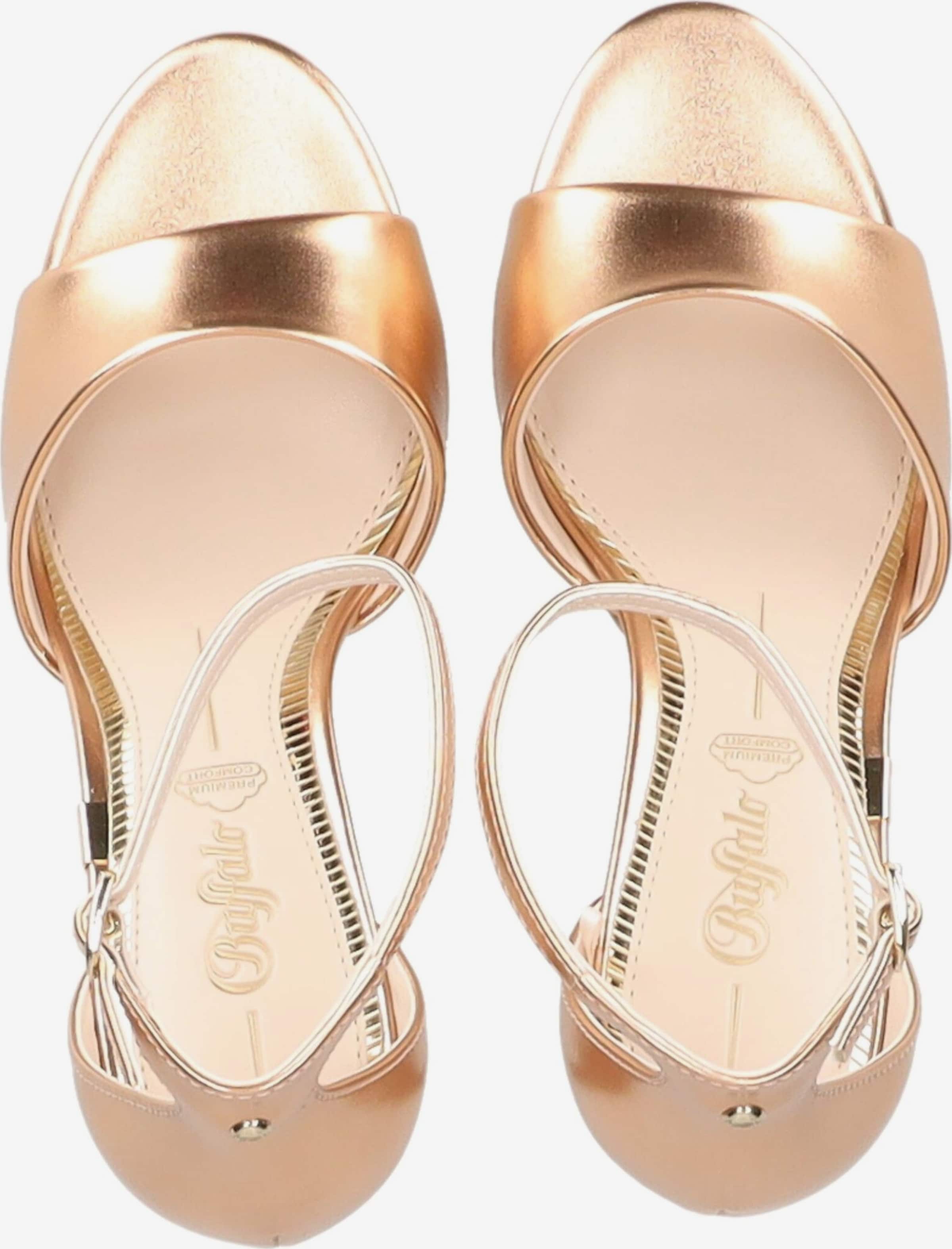 heeled sandals buffalo sandalen rosegold