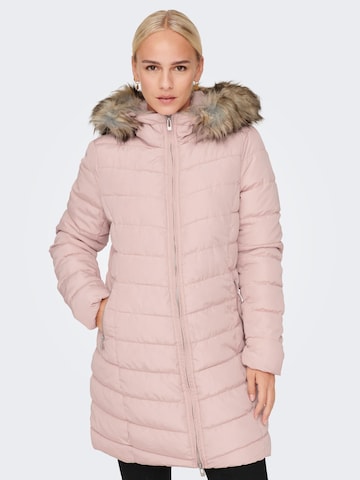 ONLY Zimní kabát – pink: přední strana