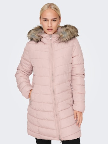 Cappotto invernale di ONLY in rosa: frontale