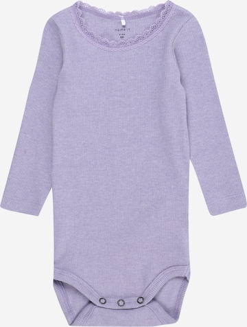 Tutina / body per bambino 'Kab' di NAME IT in lilla: frontale