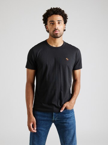 T-Shirt Abercrombie & Fitch en noir : devant