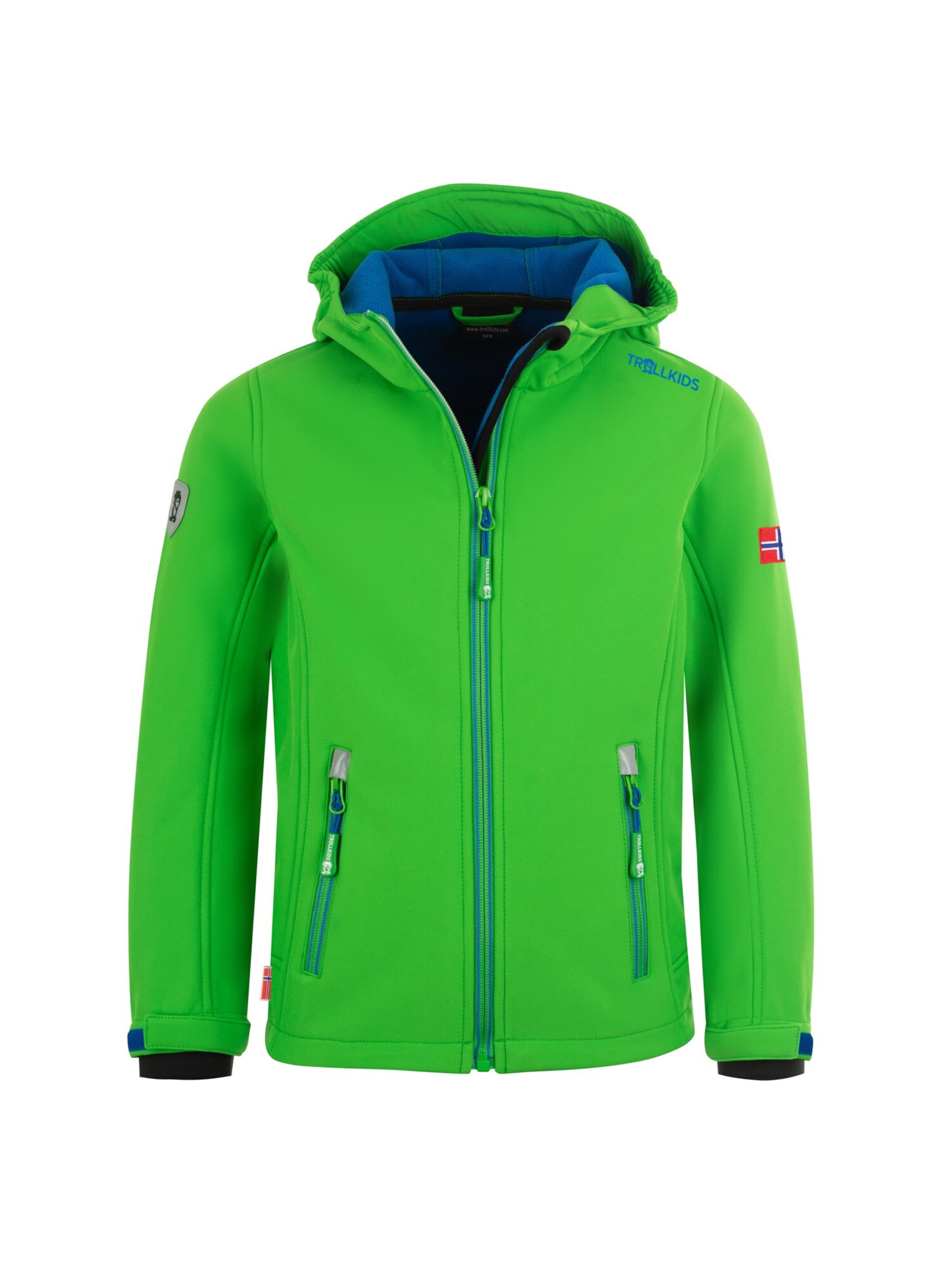 TROLLKIDS Outdoor jacket in Green: front