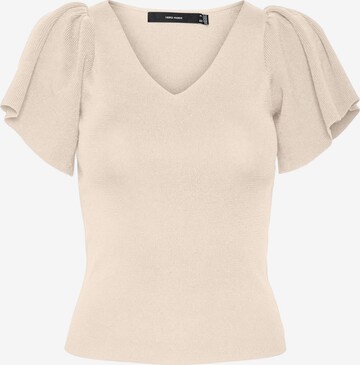 VERO MODA Trui 'GINNY' in Beige: voorkant