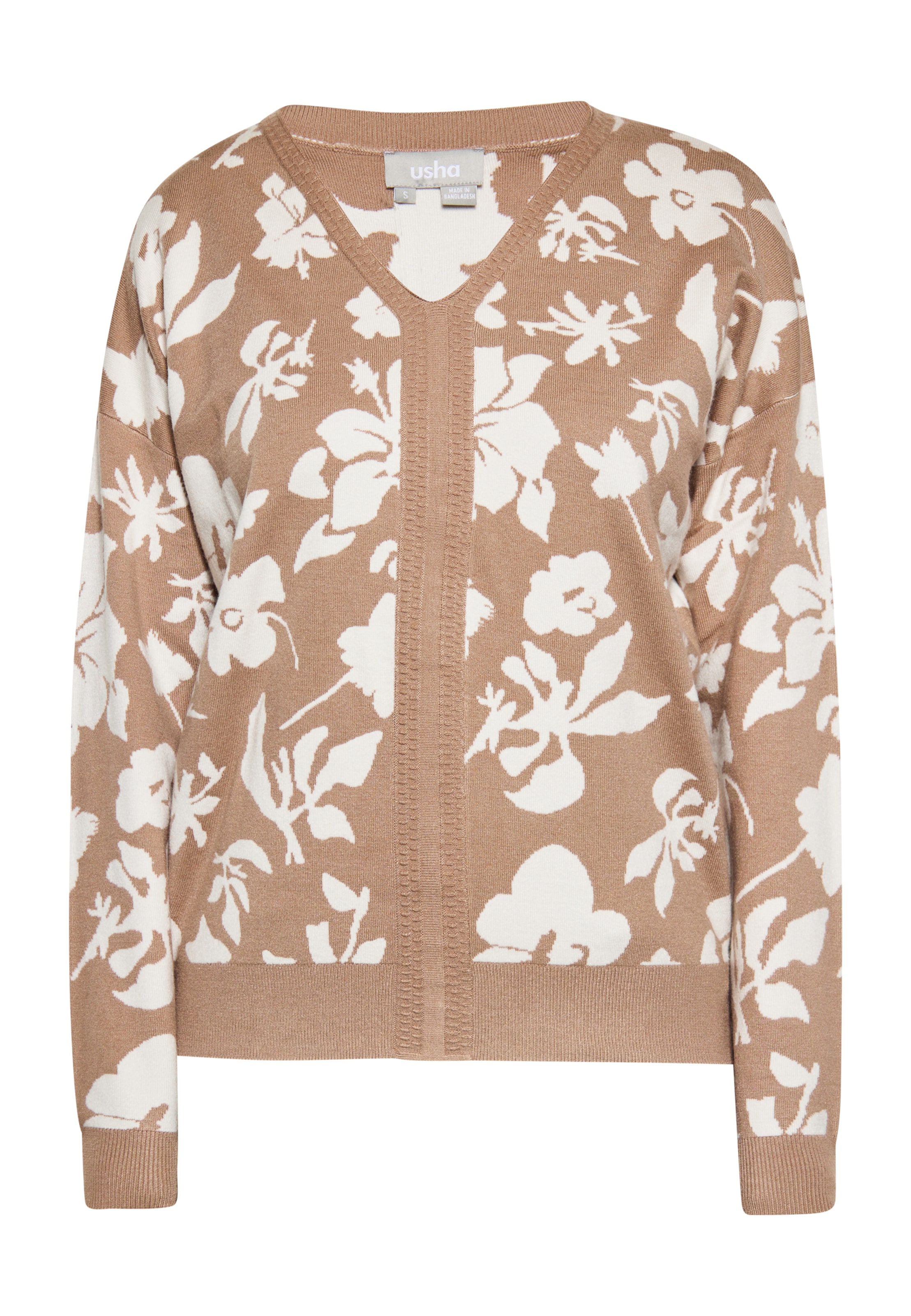 Usha - Pullover em castanho: frente