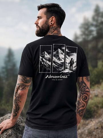 Neverless Shirt 'viva la monte'‌‌ in Schwarz