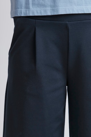 ICHI Wide leg Pleat-Front Pants 'KATE' in Black