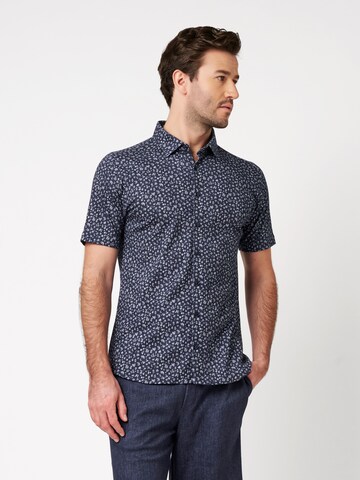 DESOTO Slim fit Overhemd in Blauw: voorkant