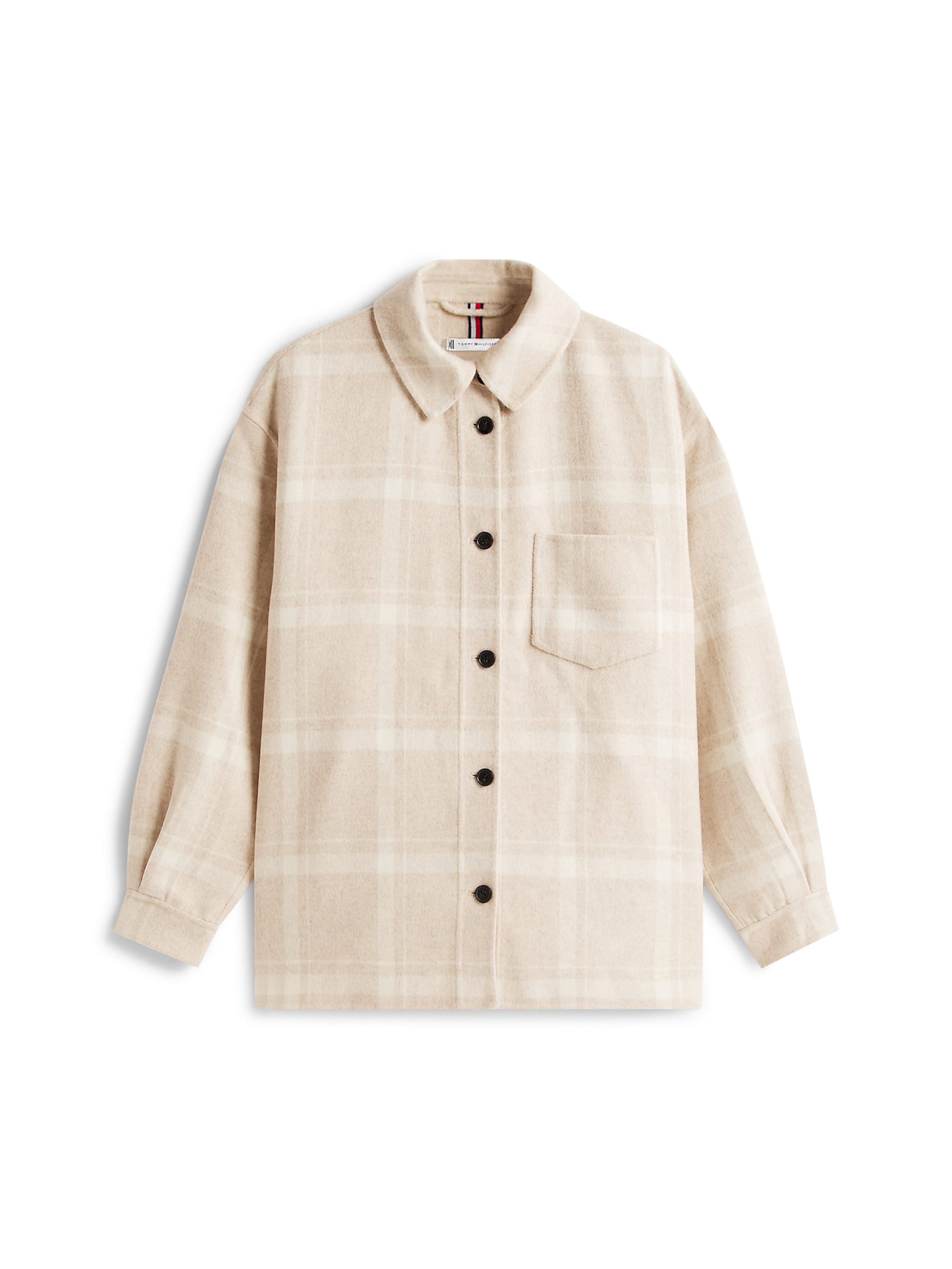 TOMMY HILFIGER Manteau mi-saison en beige / blanc, Vue avec produit