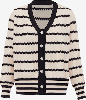 SANIKA Gebreid vest in Zwart: voorkant