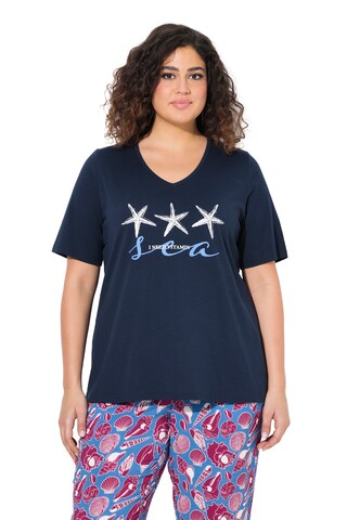 T-shirt oversize Ulla Popken en bleu : devant