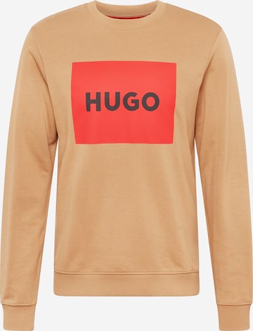 Sweat-shirt 'Durago' HUGO en beige : devant
