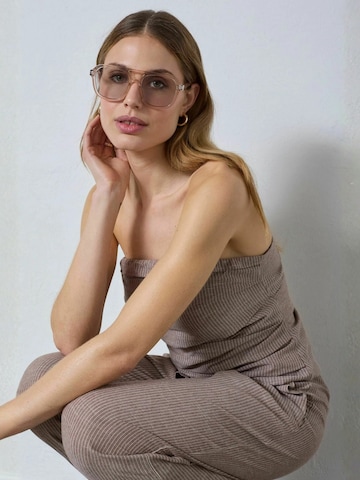 Haut ' Jiho ' co'couture en marron