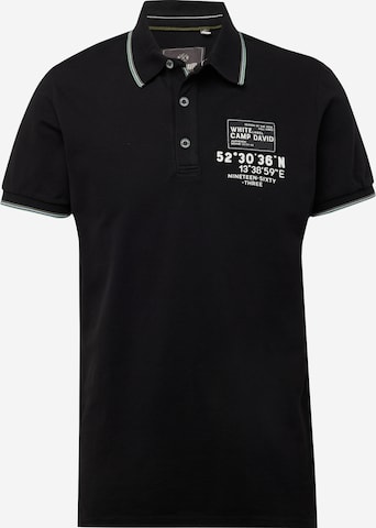 T-Shirt CAMP DAVID en noir : devant