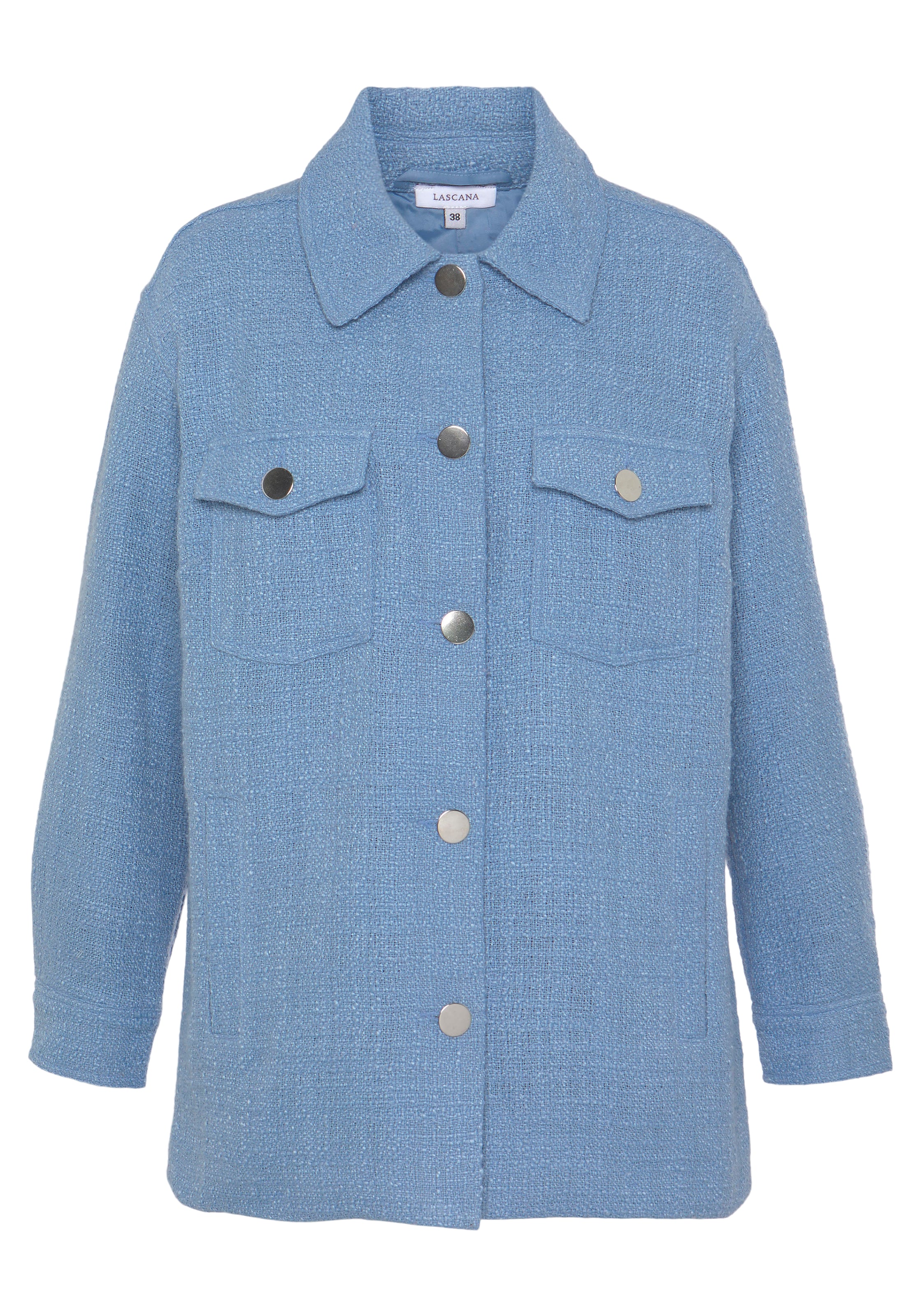 LASCANA Демисезонная куртка в Синий: спереди