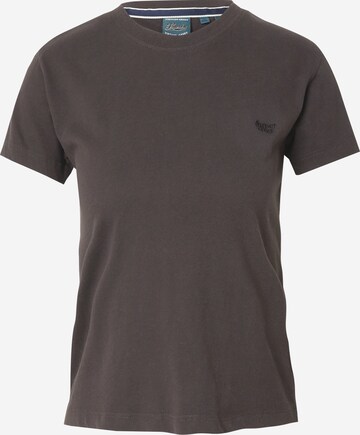 T-shirt 'ESSENTIAL' Superdry en marron : devant