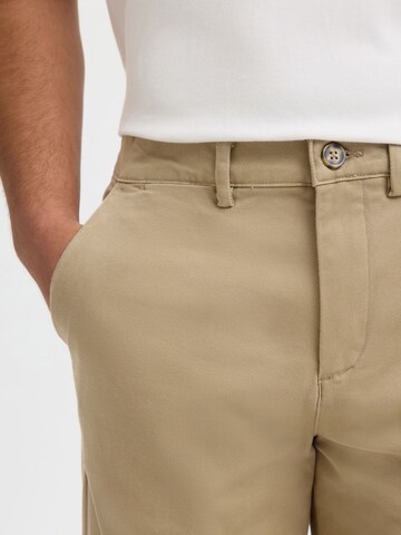 SELECTED Regular Chino Pants in Brown