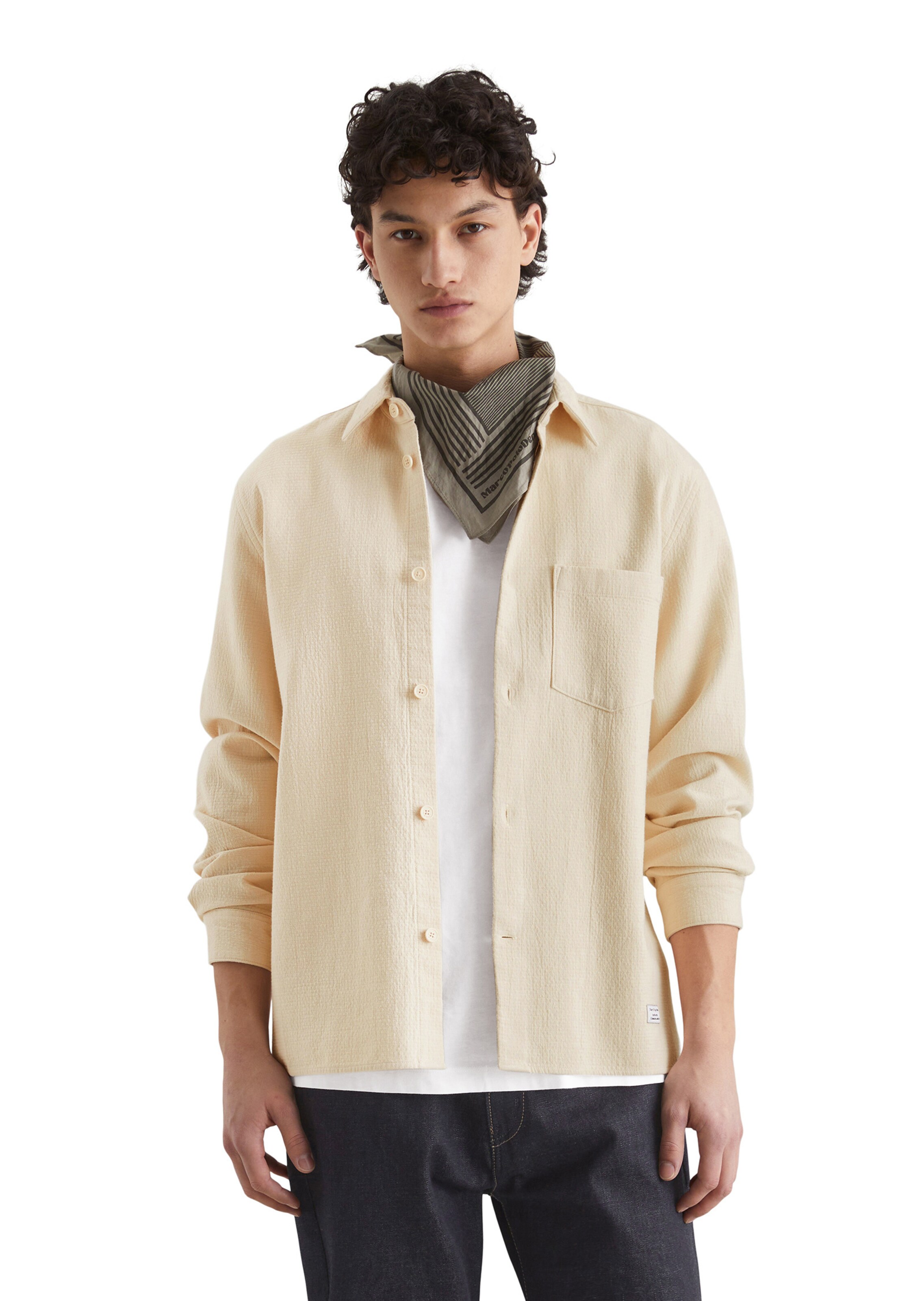 Marc O'Polo DENIM Regular fit Button Up Shirt in White: front