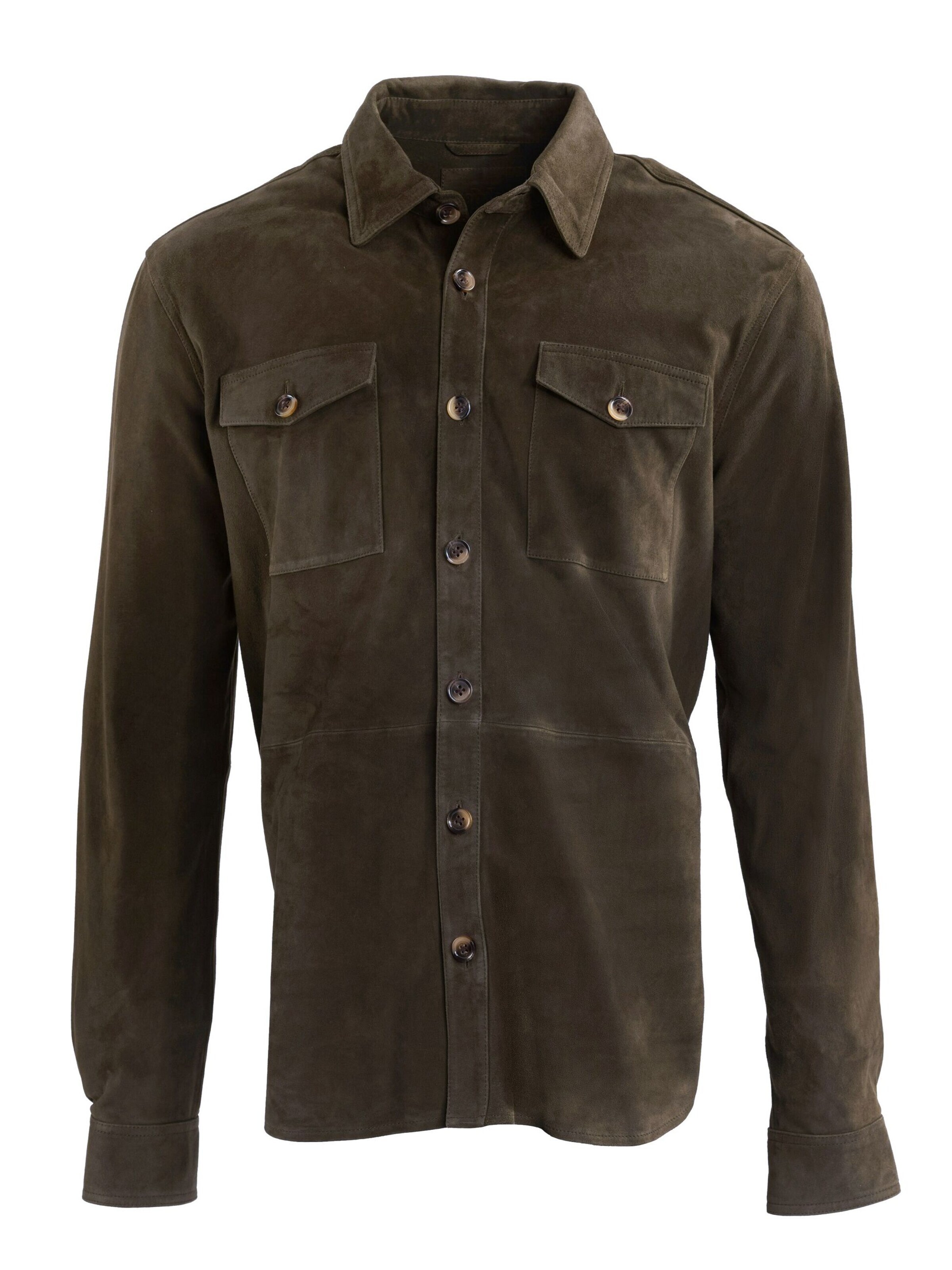 18N62 Regular fit Button Up Shirt 'NEFran' in Green: front