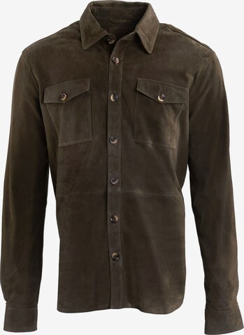 18N62 Regular fit Button Up Shirt 'NEFran' in Green: front