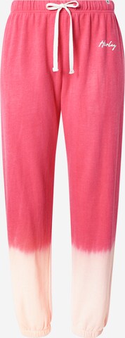 Effilé Pantalon de sport Hurley en rose : devant