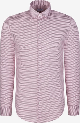 Coupe slim Chemise business 'SMART ESSENTIALS' SEIDENSTICKER en rose : devant