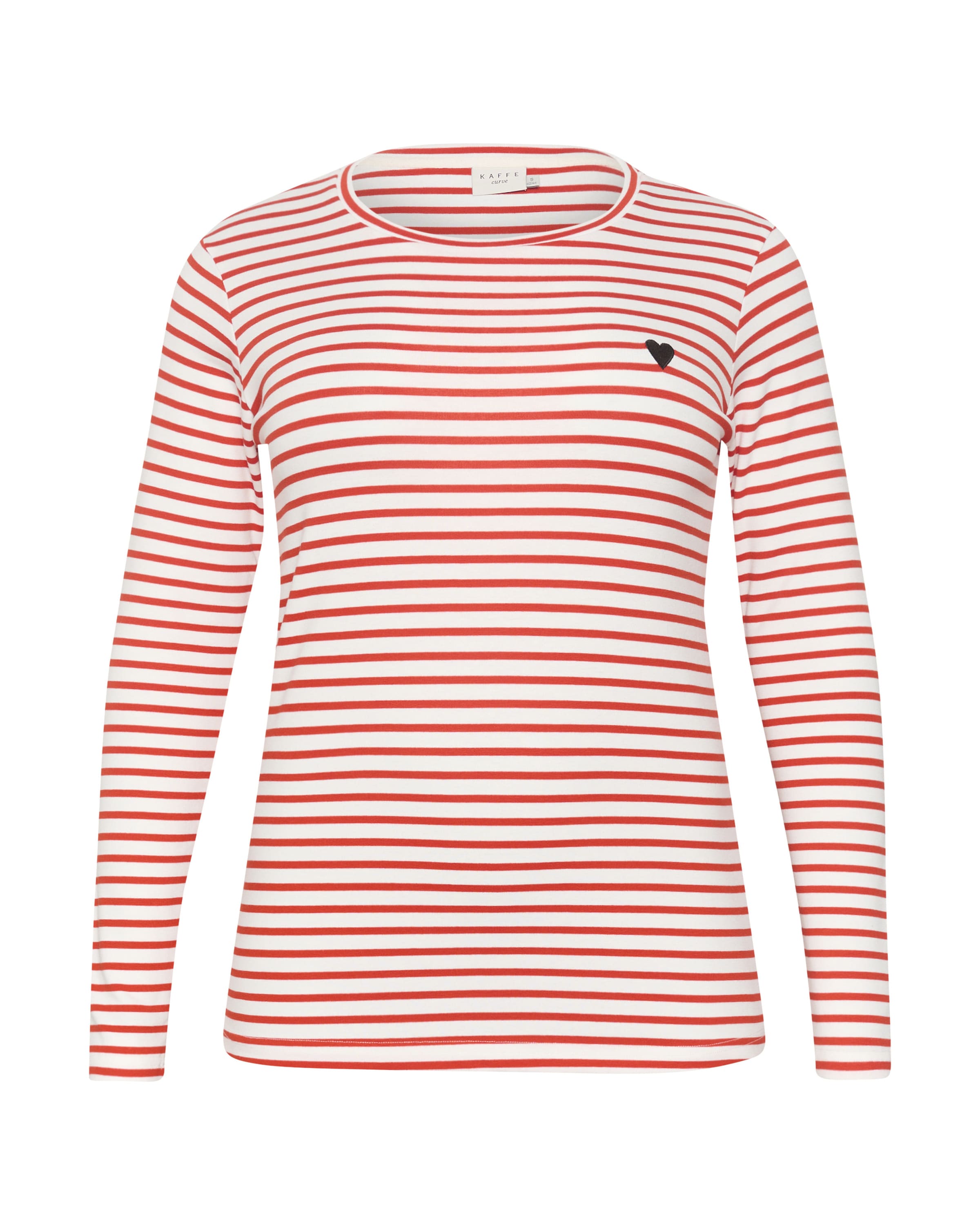 T-shirt 'Clia' KAFFE CURVE en mélange de couleurs : devant