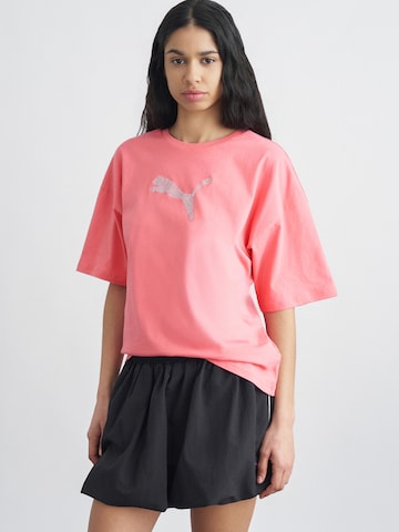 Tricou 'ESS' de la PUMA pe roz: față