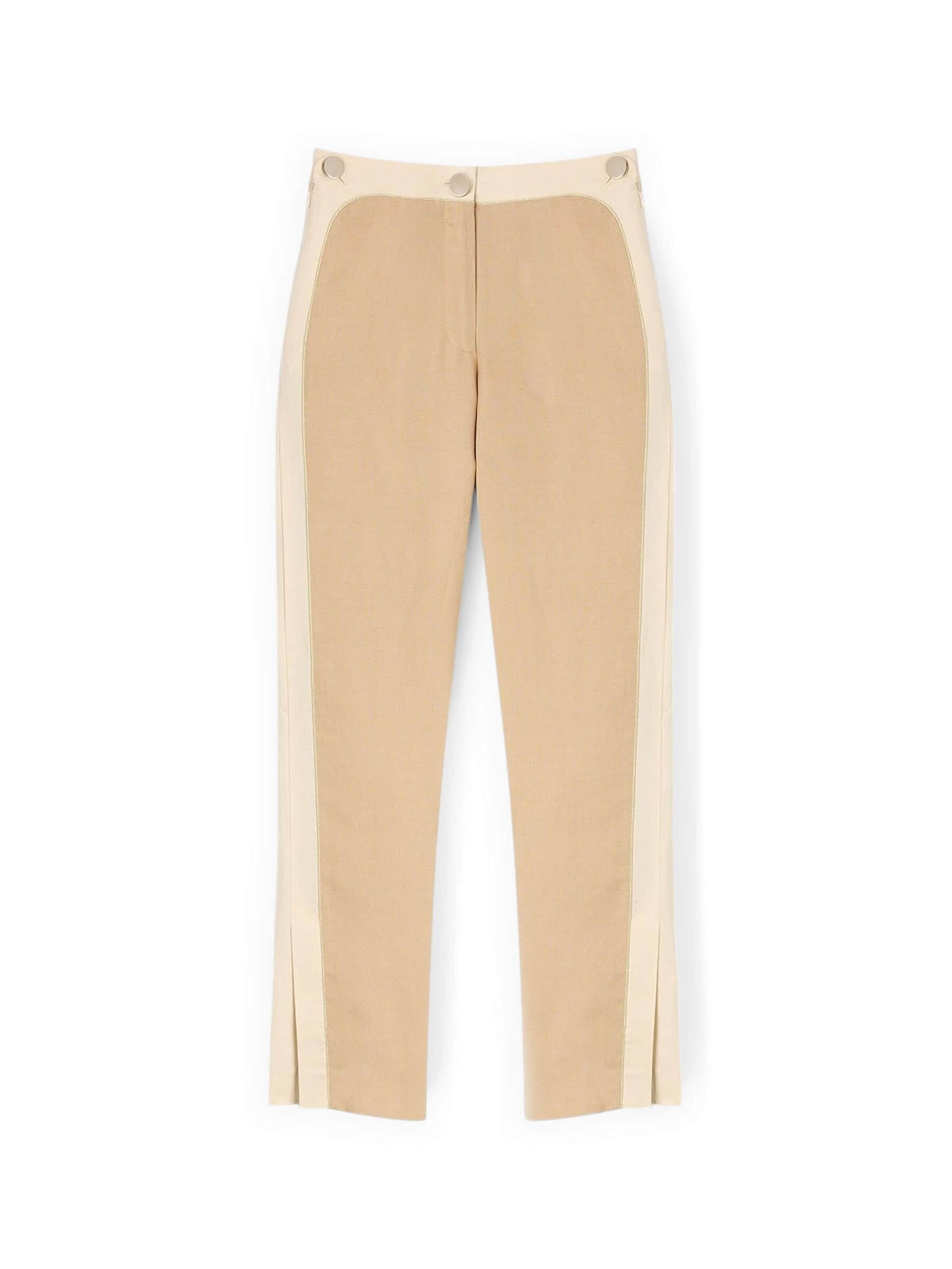 MOTIVI Regular Broek in Beige: voorkant