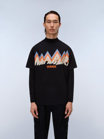 NAPAPIJRIMajica 'S-Fiemme' - crna boja: prednji dio