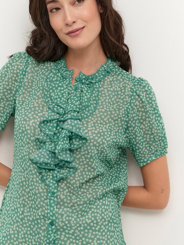 Cream Blouse 'Kinia' in Green