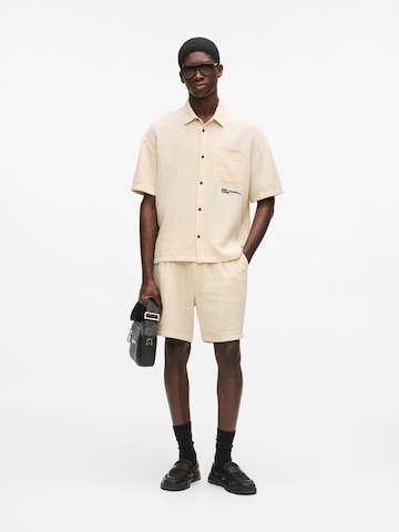 Regular Pantalon à pince KARL LAGERFELD JEANS en beige