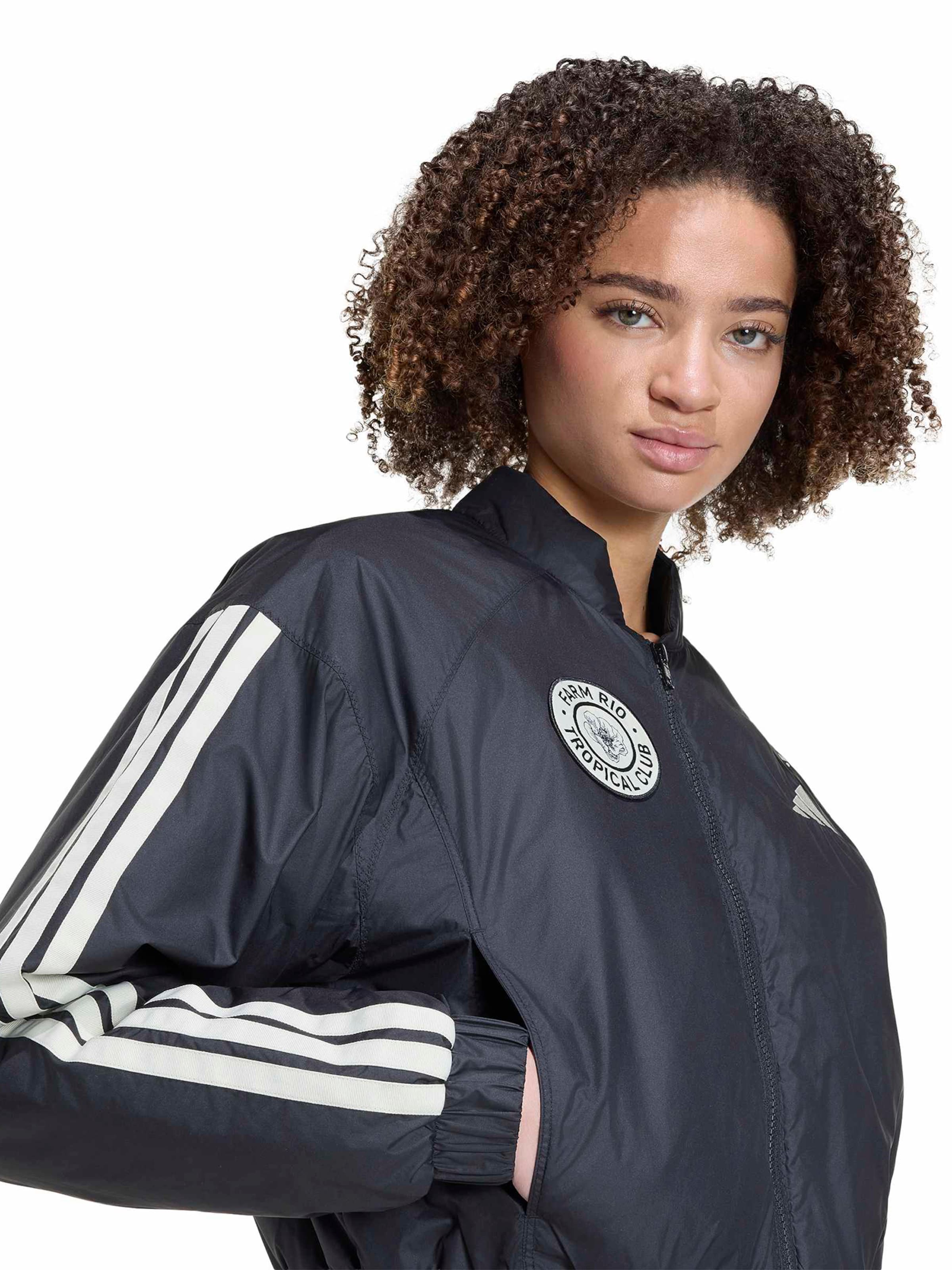 ADIDAS SPORTSWEAR Μπουφάν άσκησης 'FARM' σε μαύρο