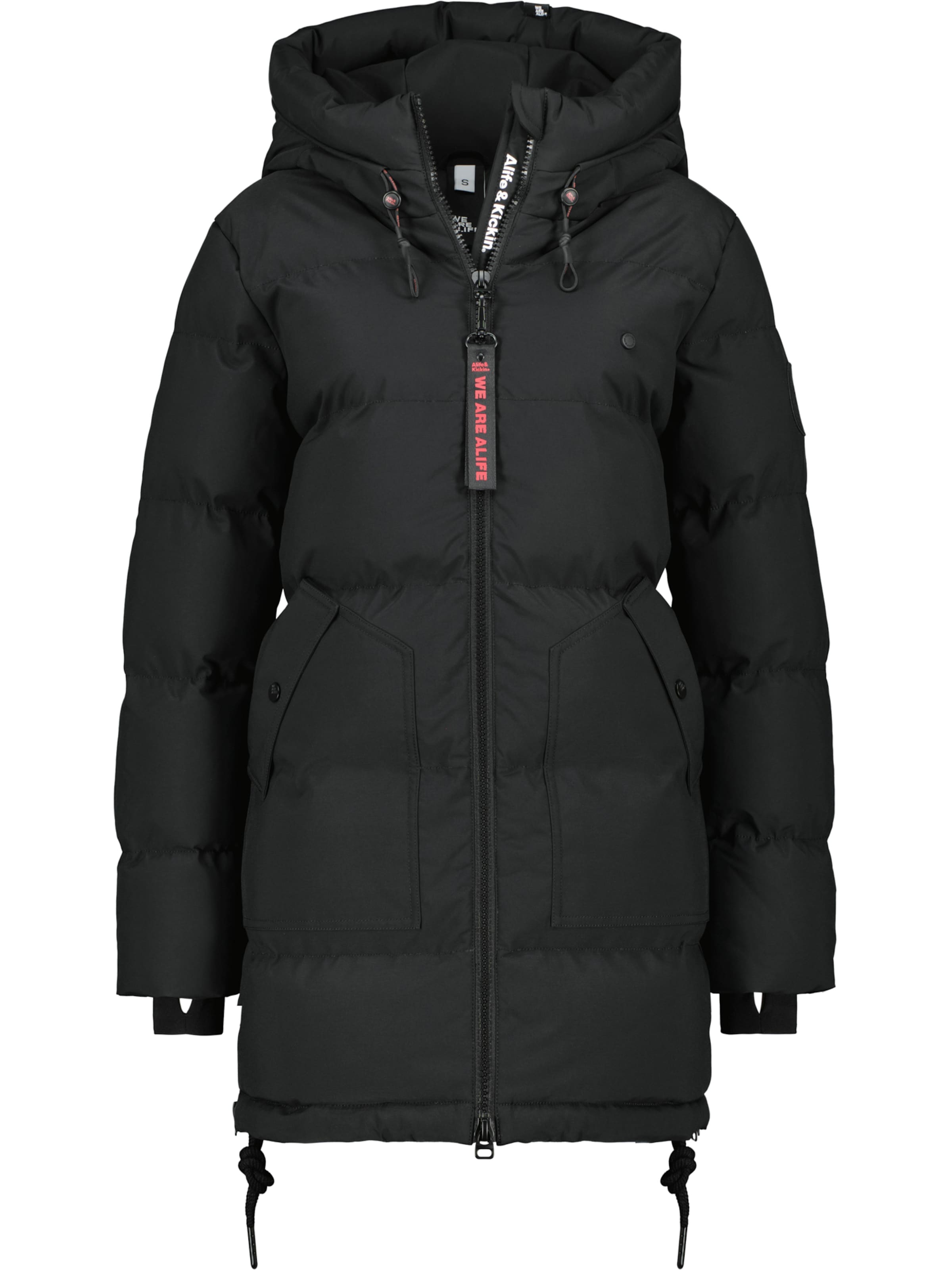 alife & kickin Χειμερινό παρκά 'CathyAK' σε μαύρο: μπροστά
