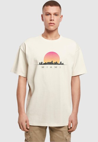 Merchcode T-Shirt 'Miami' in Beige: Vorderseite