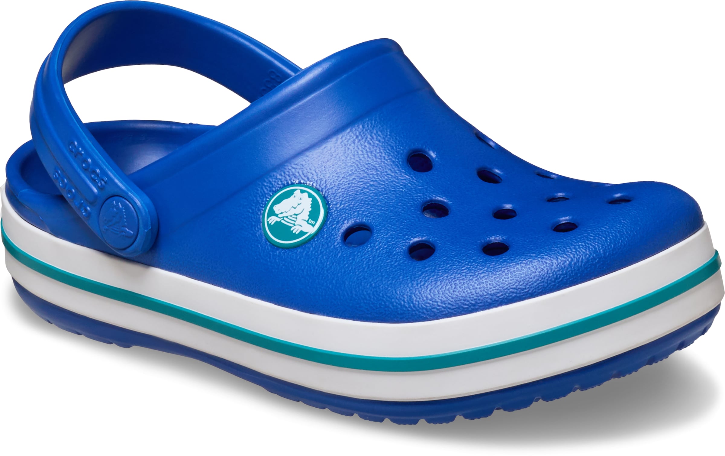 Crocs Clogs in Blue: front
