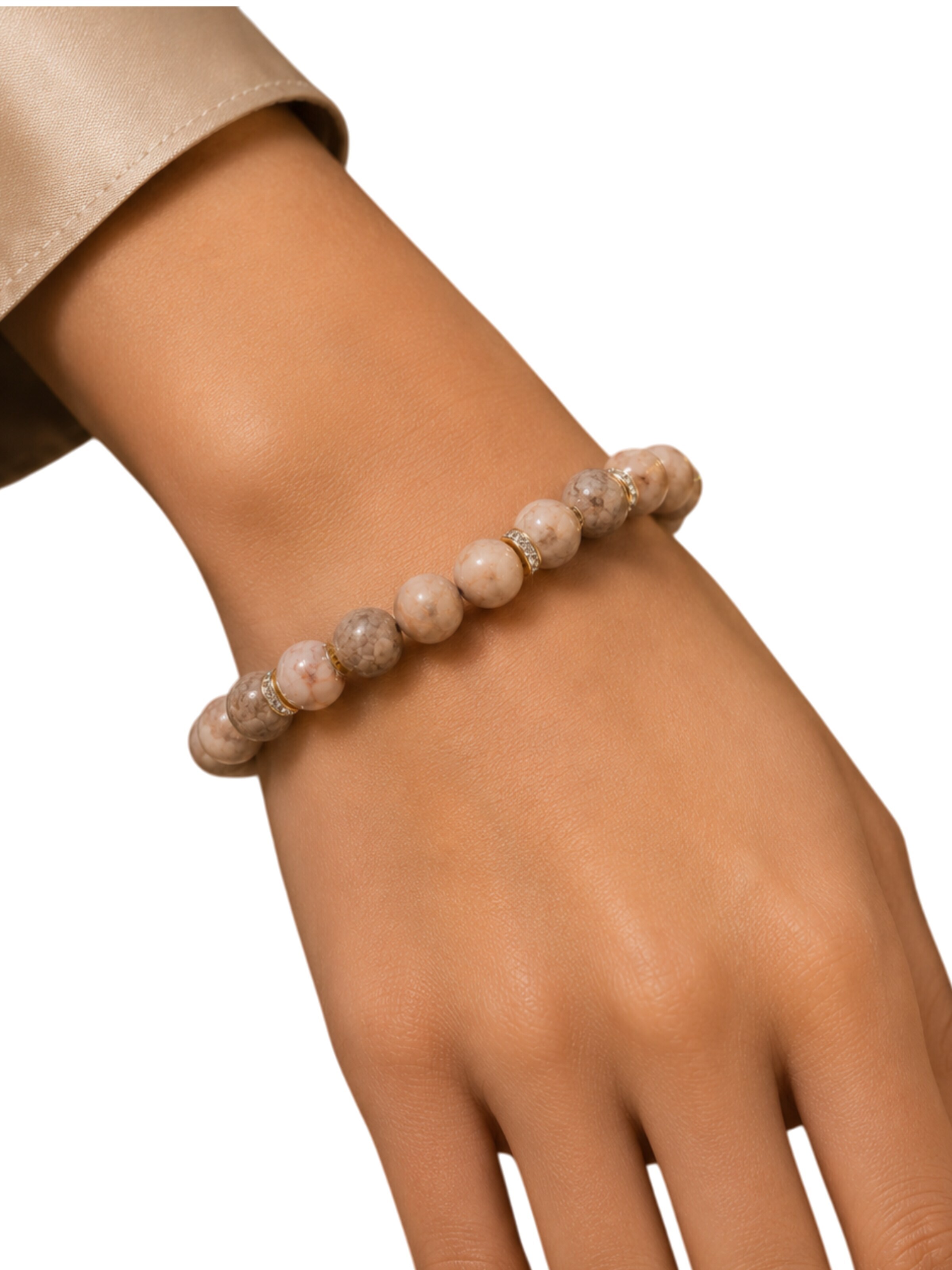 Lakris Jewelry Armbånd 'ARYA' i beige