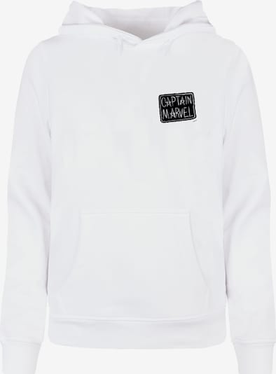 ABSOLUTE CULT Sweat-shirt 'Captain Marvel - Chest Patch' en noir / blanc, Vue avec produit