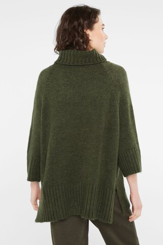 SENSES.THE LABEL Rollkragenpullover mit verkürzten Ärmeln in Grün