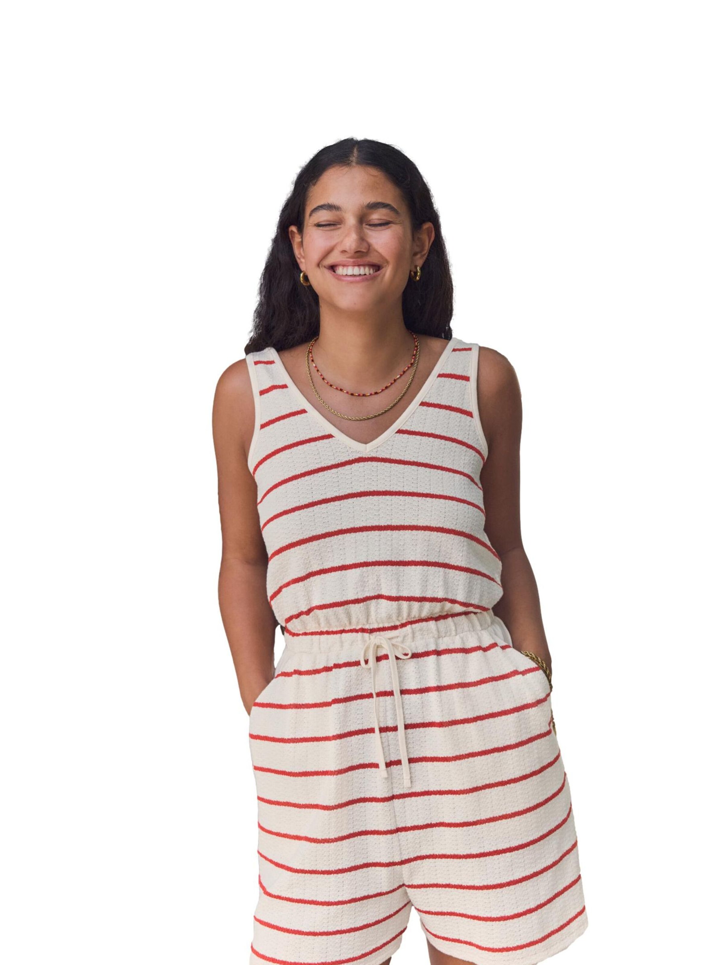 Next Jumpsuit in Beige: front