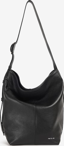 Nat&Nin Olkalaukku 'NOUR' värissä musta: etupuoli