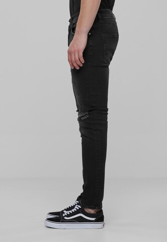 2Y Premium Tapered Jeans in Zwart