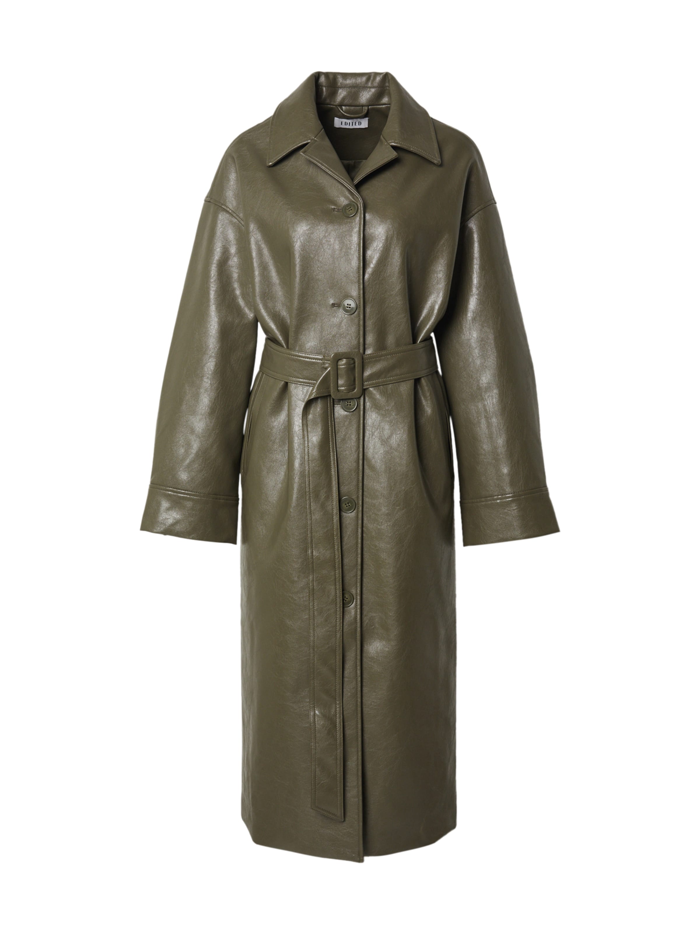 EDITED - Sobretudo meia-estação 'Elea' em verde: frente