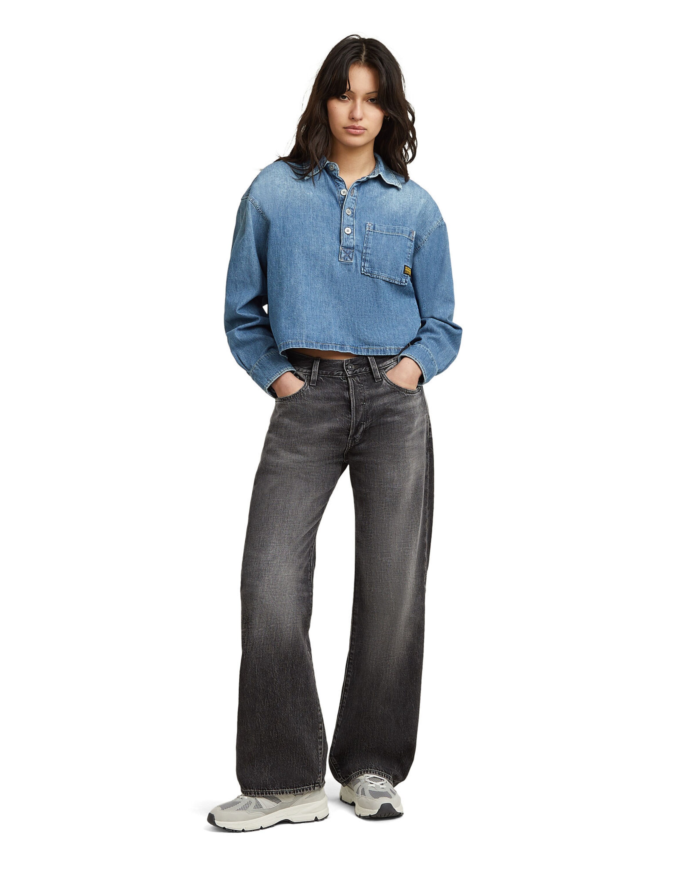 G-STAR Bluse 'Boxy Day' in Blau