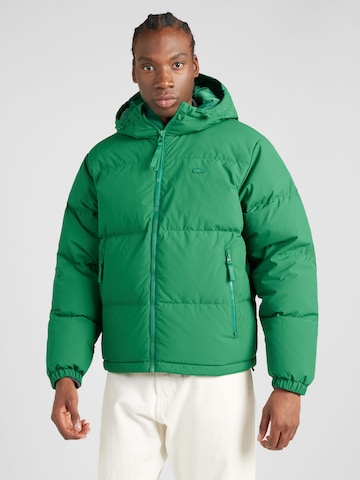 LACOSTE Zimní bunda – zelená: přední strana