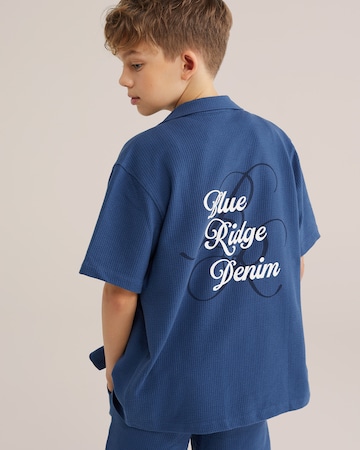 WE Fashion Comfort Fit Hemd in Blau: Vorderseite