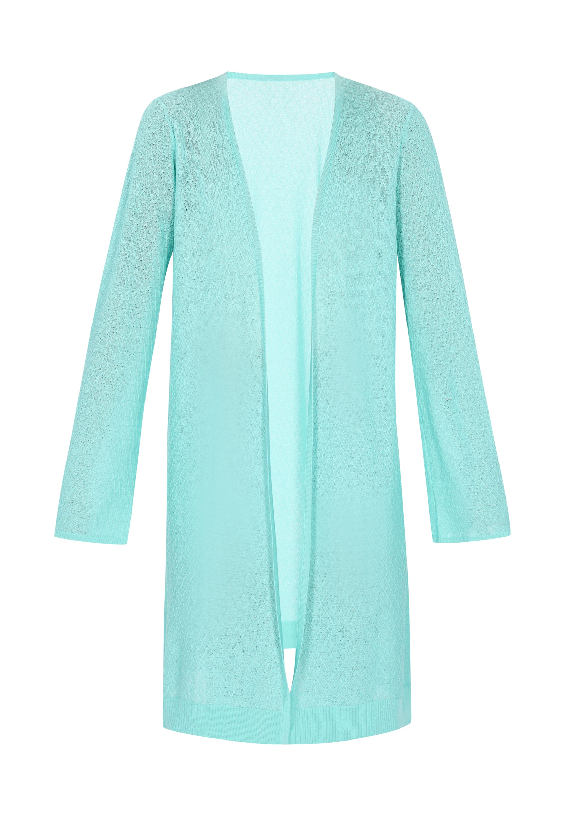 Geacă tricotată IZIA pe turcoaz, Vizualizare produs