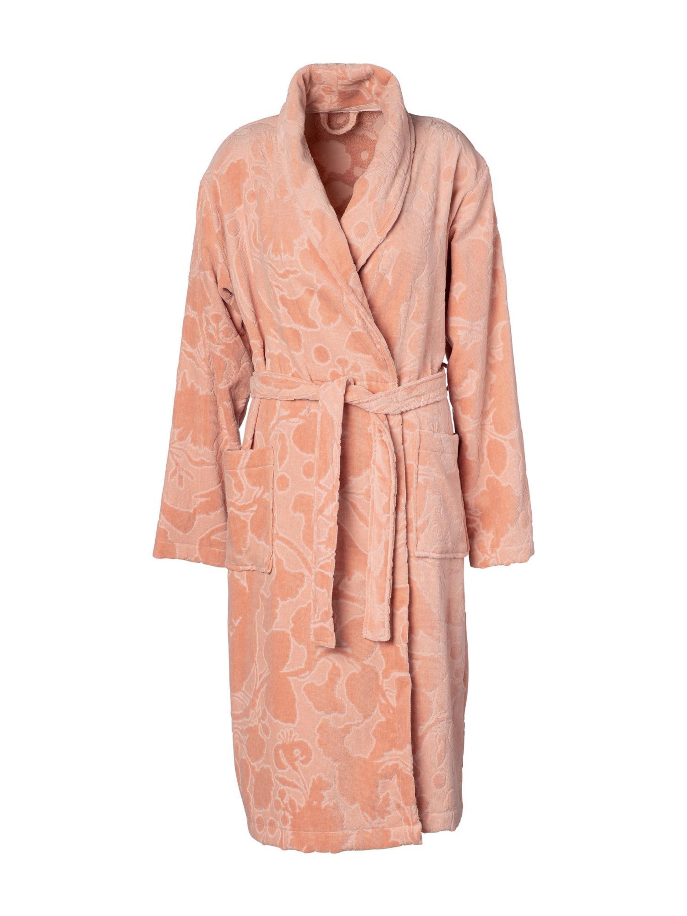 ESSENZA Long Bathrobe ' Rosie ' in Pink: front