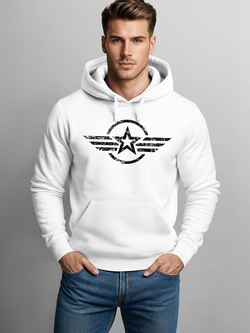 Neverless Sweatshirt 'Airforce Wings'‌‌‌‌‌ in Weiß