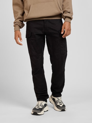 yazubi Regular Cargo Pants 'Jayden' in Black: front
