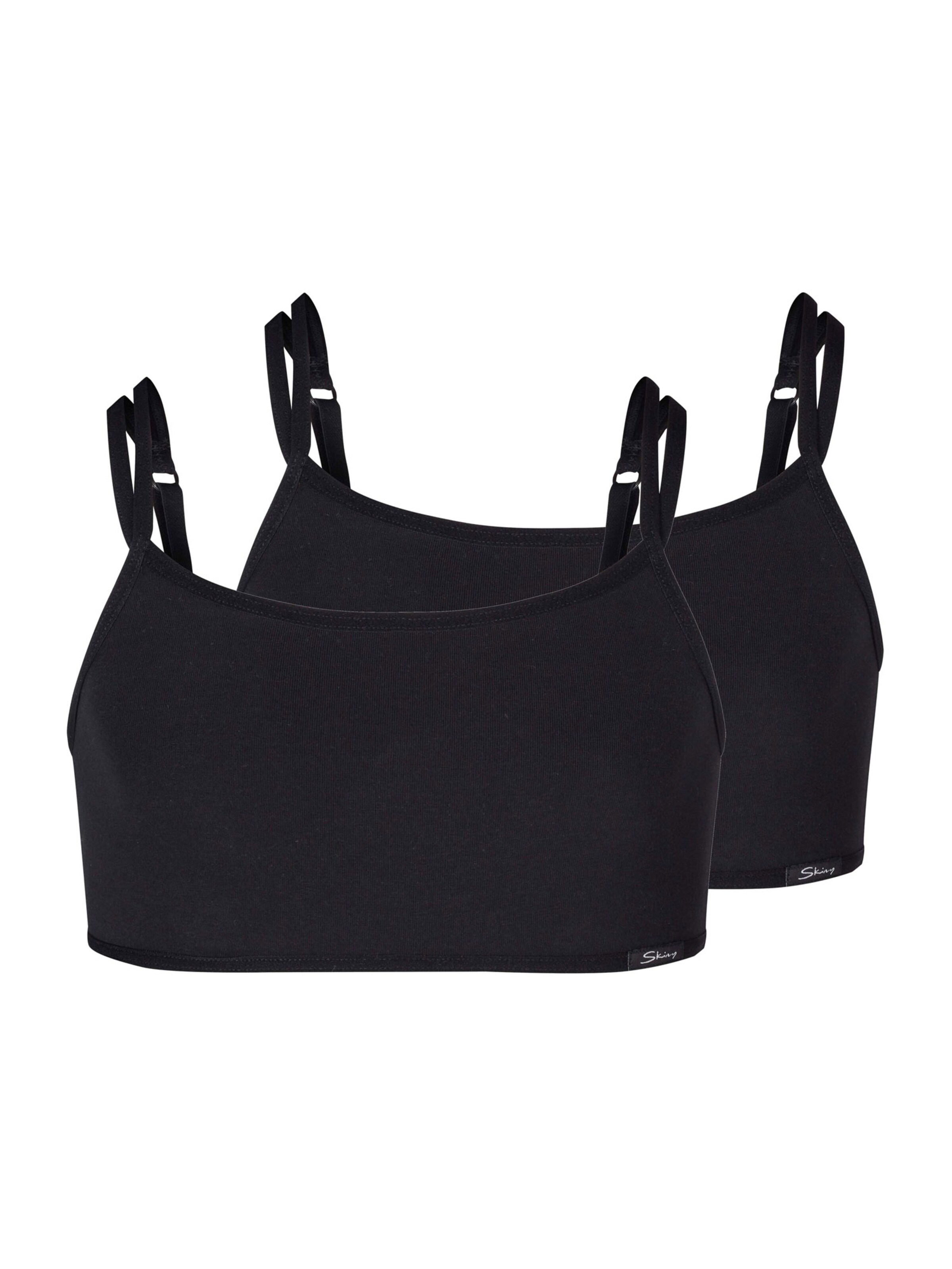 Skiny Bustier BH i sort: forside